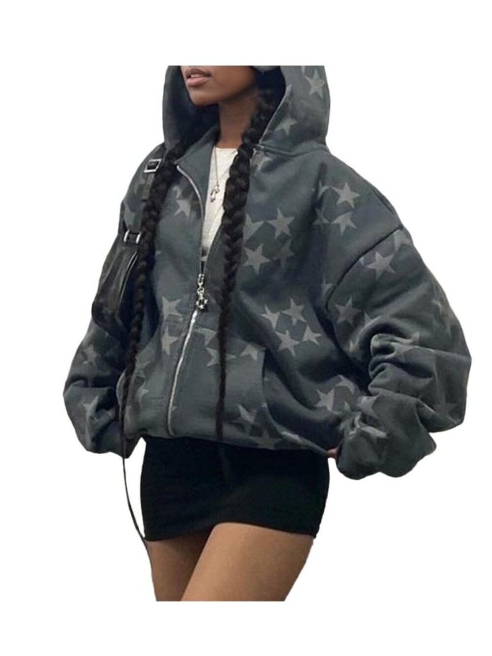 Fairy Grunge Clothes Alt Emo Clothing Y2k Zip Up Hoodie Oversized Hooded